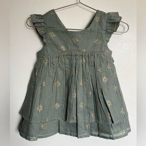 Catherine Malandrino Green Dress with Gold Stars